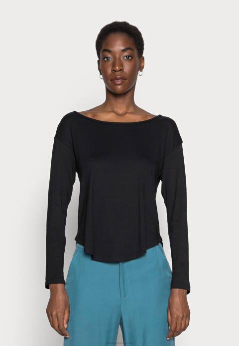 mujer top basico manga larga negro Anna Field 84Z8542