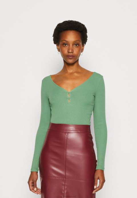 mujer top de manga larga verde Anna Field 84Z8514