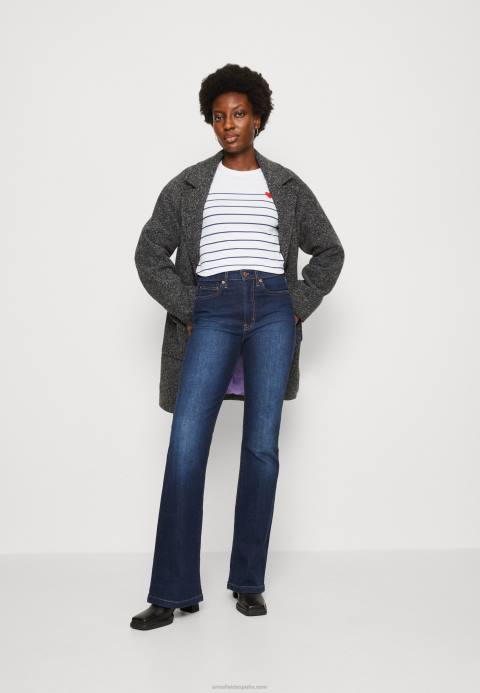 mujer top manga larga blanco/azul oscuro Anna Field 84Z8590