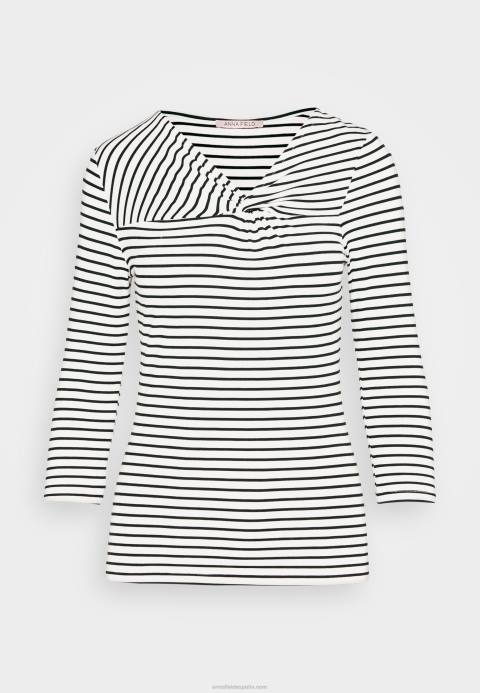 mujer top manga larga blanco/negro Anna Field 84Z8575