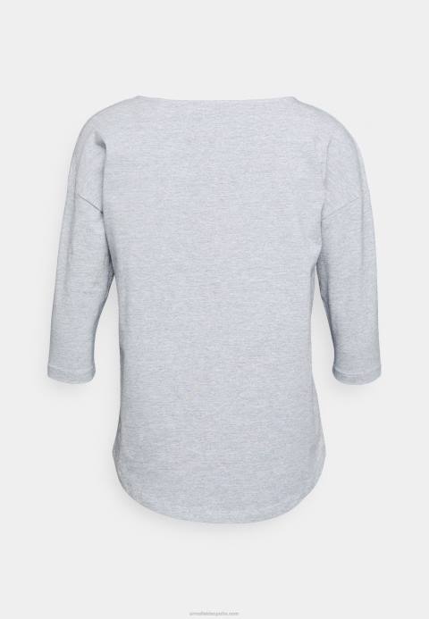 mujer top manga larga gris jaspeado Anna Field 84Z8544