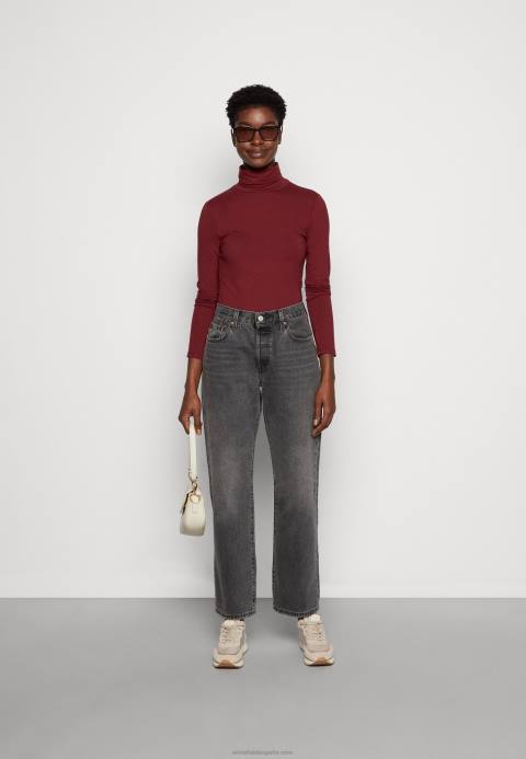 mujer top manga larga rojo oscuro Anna Field 84Z8582