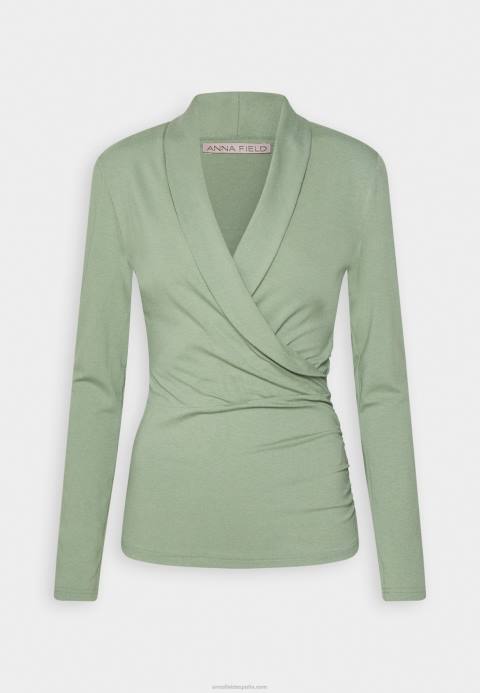 mujer top manga larga verde claro Anna Field 84Z8545