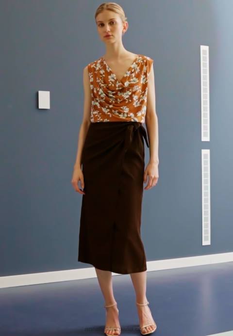 mujer falda acampanada marrón Anna Field 84Z8781