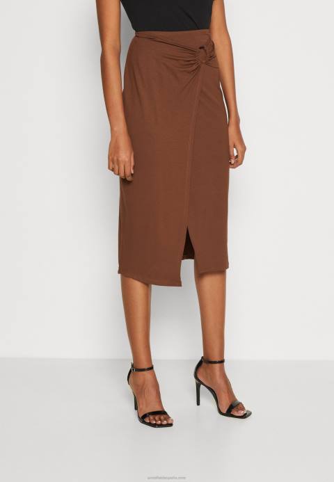 mujer falda cruzada marrón oscuro Anna Field 84Z8814