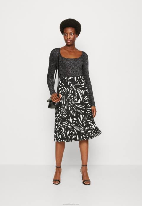 mujer falda evasé negro/blanco Anna Field 84Z8788