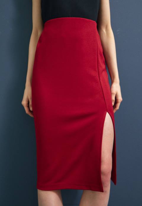 mujer falda lápiz rojo oscuro Anna Field 84Z8806