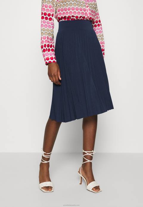 mujer minifalda acampanada plisada falda acampanada azul marítimo Anna Field 84Z8774