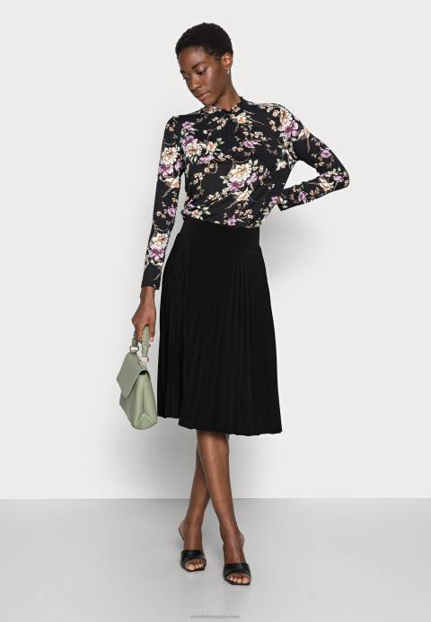 mujer minifalda acampanada plisada falda acampanada negra Anna Field 84Z8776