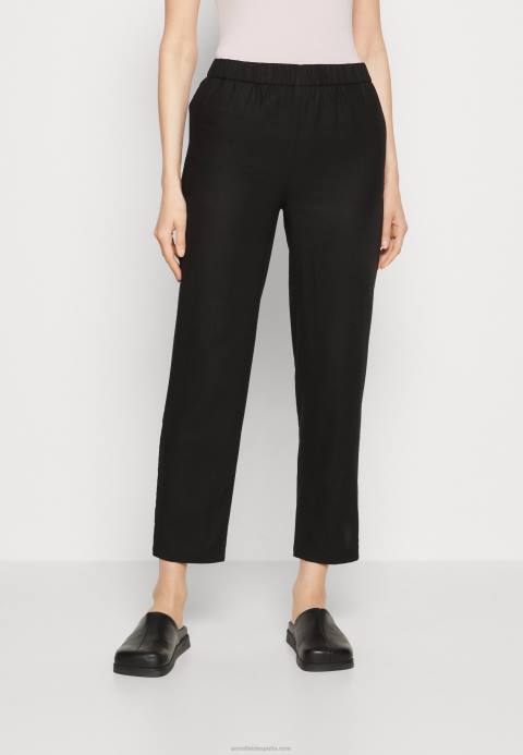 mujer pantalón mezcla lino negro Anna Field 84Z8611