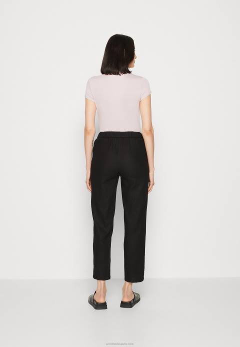 mujer pantalón mezcla lino negro Anna Field 84Z8611