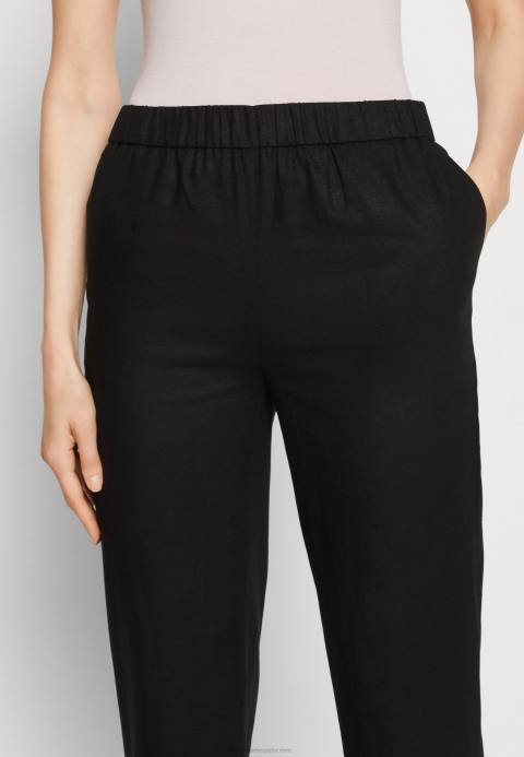 mujer pantalón mezcla lino negro Anna Field 84Z8611