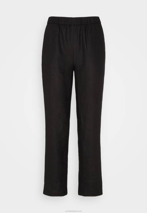 mujer pantalón mezcla lino negro Anna Field 84Z8611