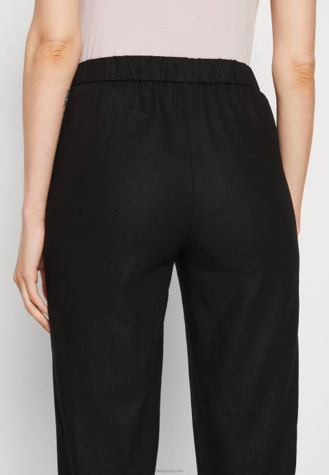 mujer pantalón mezcla lino negro Anna Field 84Z8611