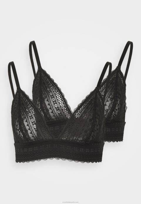 mujer 2pp greer lace bralette triángulo sujetador negro Anna Field 84Z8914
