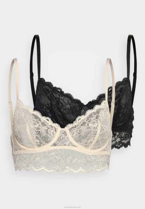 mujer Pack de 2 sujetadores con aros rosa/negro Anna Field 84Z8928