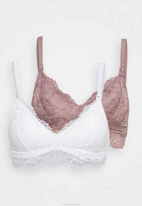 mujer Pack de 2 sujetadores premamá triángulo rosa/blanco Anna Field 84Z8926
