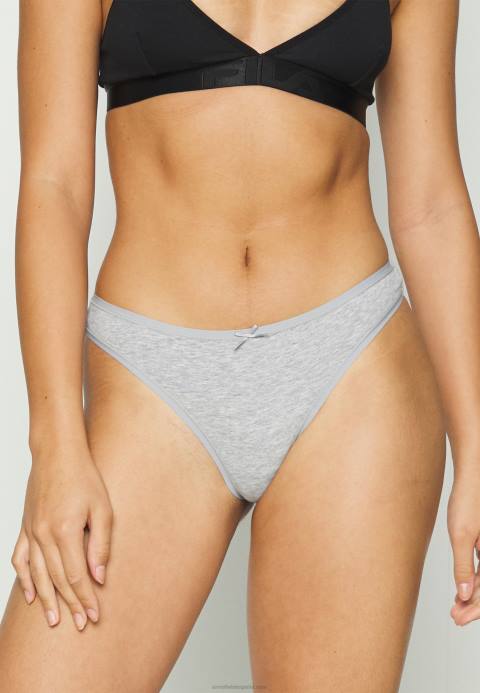mujer tanga georgina 7pp tanga algodon negro/gris Anna Field 84Z8976