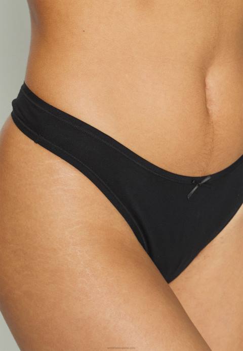 mujer tanga georgina 7pp tanga algodon negro/gris Anna Field 84Z8976