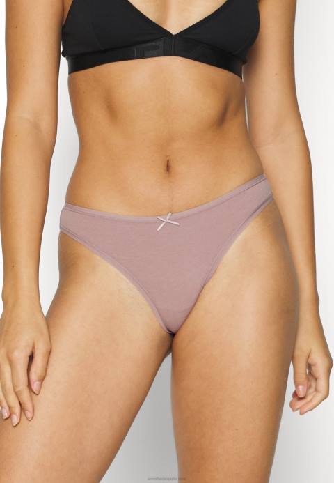 mujer tanga georgina 7pp tanga algodon negro/rosa Anna Field 84Z8993