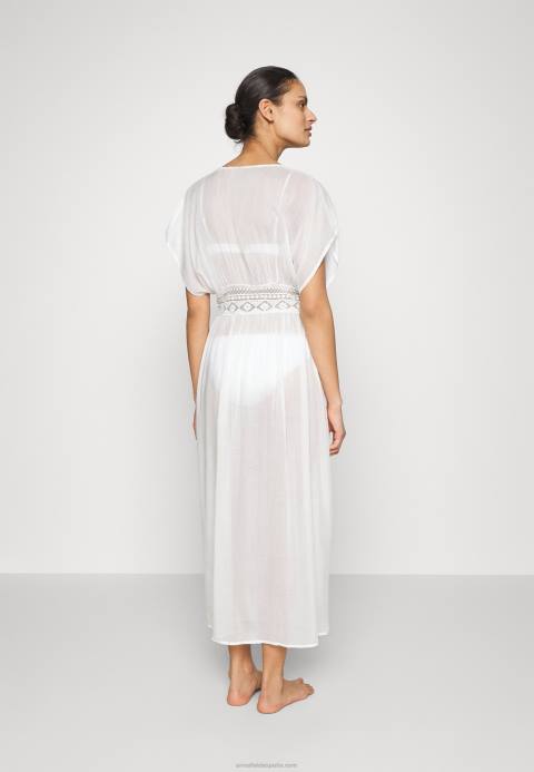 mujer pareo bordado 802 negro accesorio de playa 001 blanco Anna Field 84Z8741