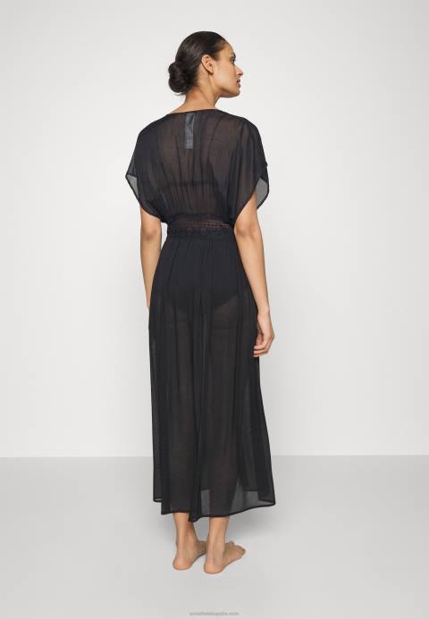 mujer pareo bordado 802 negro accesorio de playa 802 negro Anna Field 84Z8739