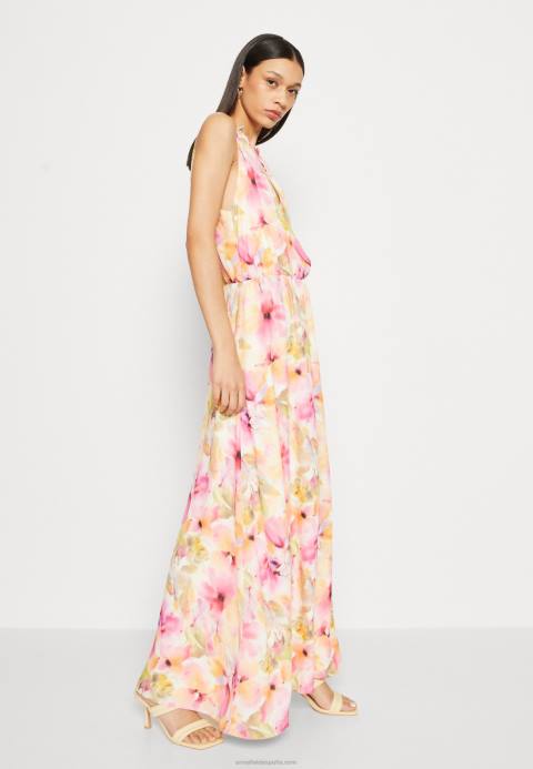 mujer maxi vestido blanco/rosa Anna Field 84Z8223
