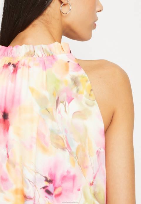 mujer maxi vestido blanco/rosa Anna Field 84Z8223