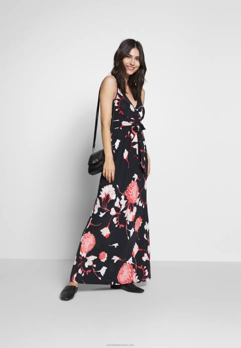 mujer maxi vestido negro/rosa Anna Field 84Z8143