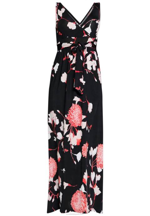 mujer maxi vestido negro/rosa Anna Field 84Z8143