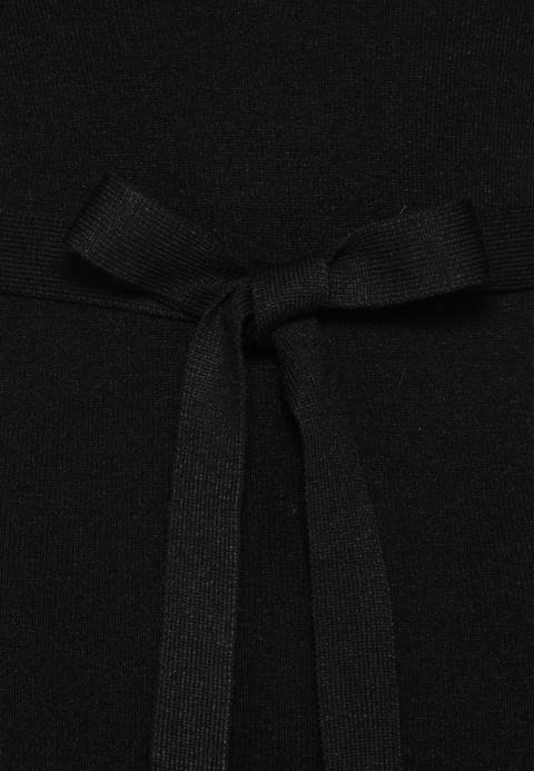 mujer rollkragen ripp mini strickkleid mit grtel jersey vestido negro Anna Field 84Z8234