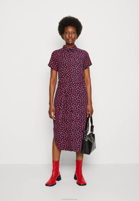 mujer vestido camisero azul oscuro/rojo Anna Field 84Z891