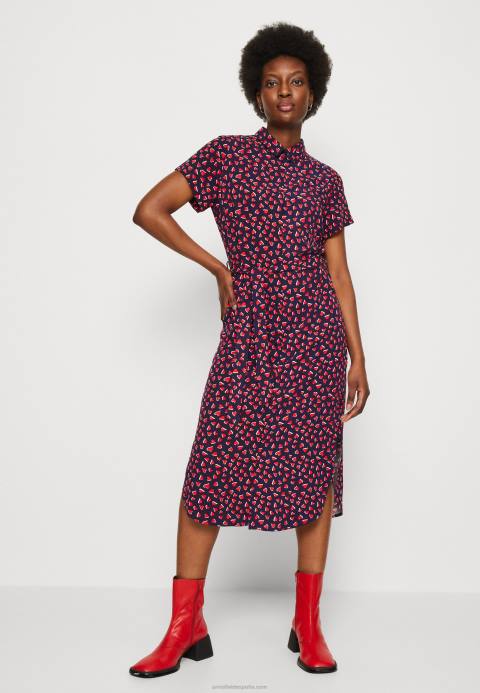mujer vestido camisero azul oscuro/rojo Anna Field 84Z891