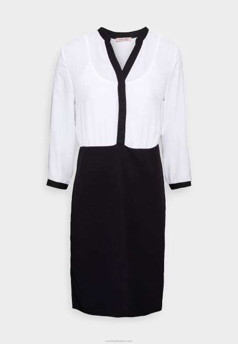 mujer vestido camisero negro/blanco Anna Field 84Z887