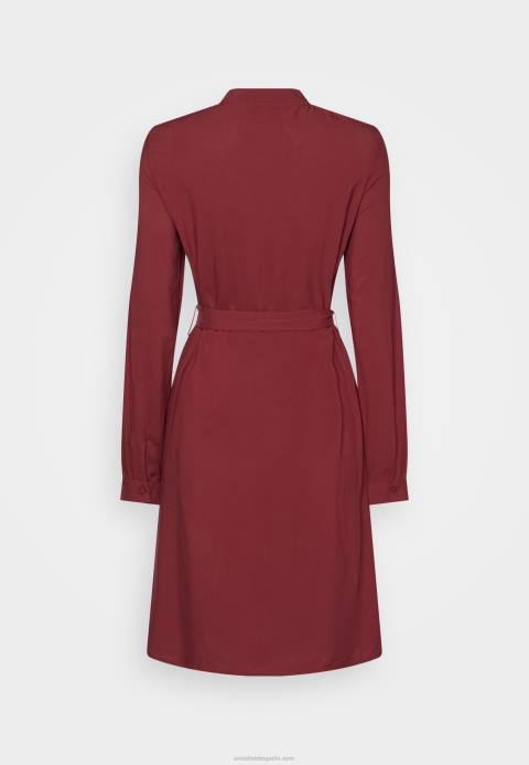 mujer vestido camisero rojo oscuro Anna Field 84Z884