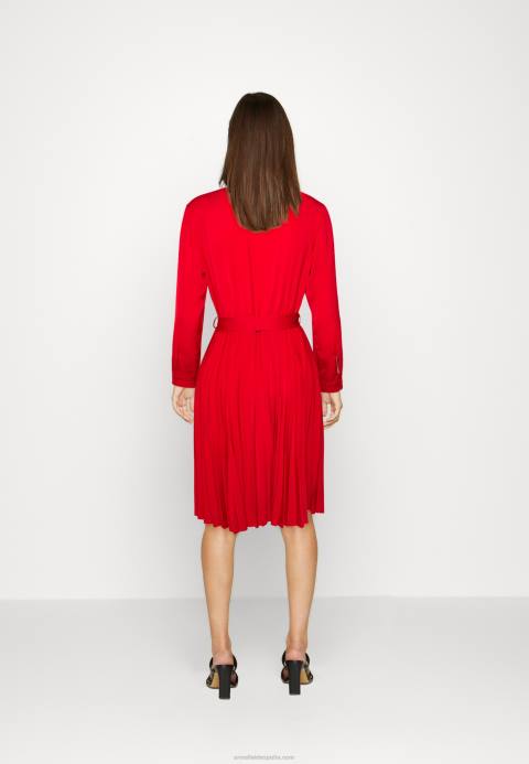 mujer vestido camisero rojo oscuro Anna Field 84Z885