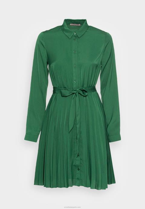 mujer vestido camisero verde oscuro Anna Field 84Z880