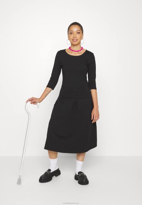 mujer vestido de jersey negro Anna Field 84Z8181