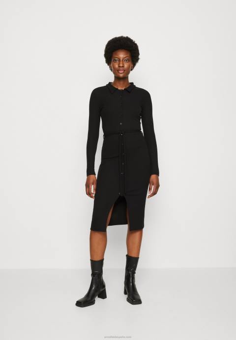 mujer vestido de jersey negro Anna Field 84Z8183