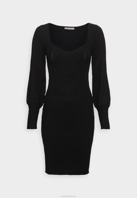 mujer vestido de jersey negro Anna Field 84Z8199