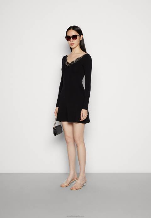 mujer vestido de jersey negro Anna Field 84Z8236