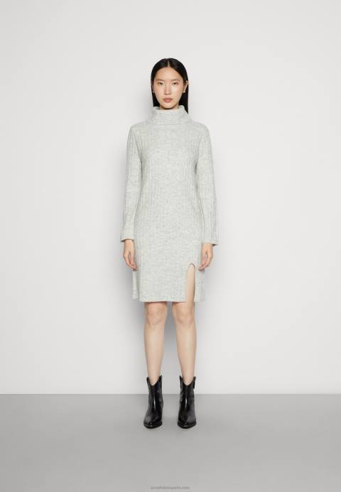 mujer vestido jersey jaspeado gris claro Anna Field 84Z8213