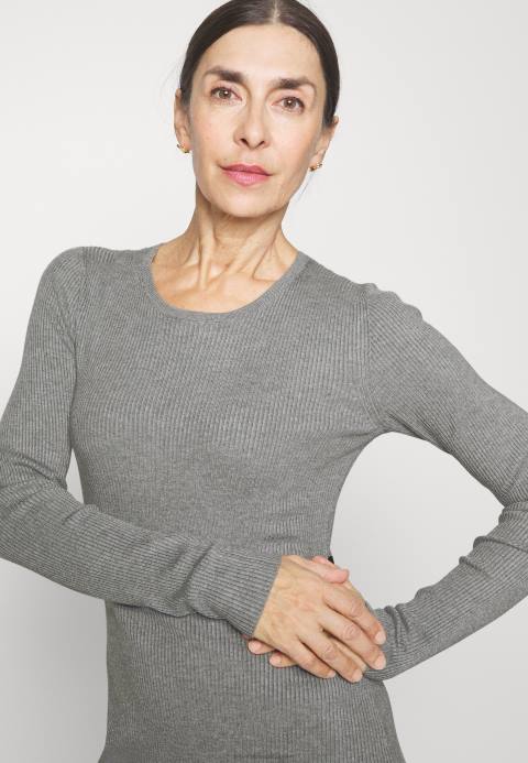 mujer vestido jersey jaspeado gris claro/negro Anna Field 84Z8215