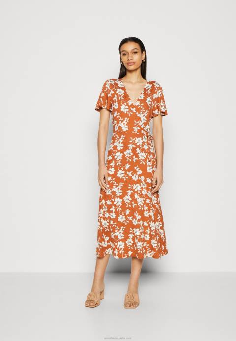 mujer vestido jersey marrón/blanco Anna Field 84Z8185