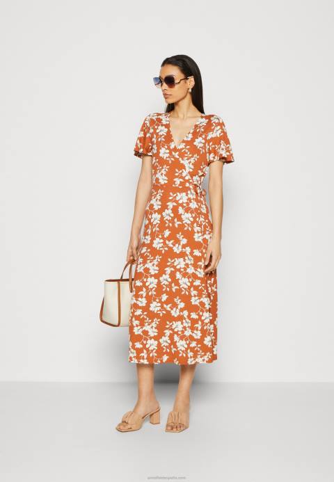 mujer vestido jersey marrón/blanco Anna Field 84Z8185