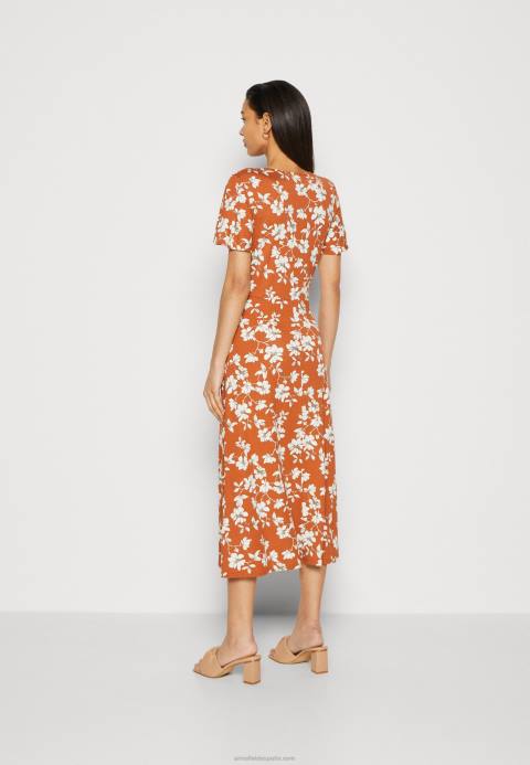 mujer vestido jersey marrón/blanco Anna Field 84Z8185