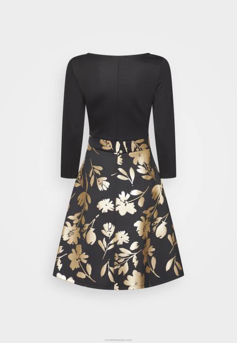 mujer vestido jersey negro dorado Anna Field 84Z8186