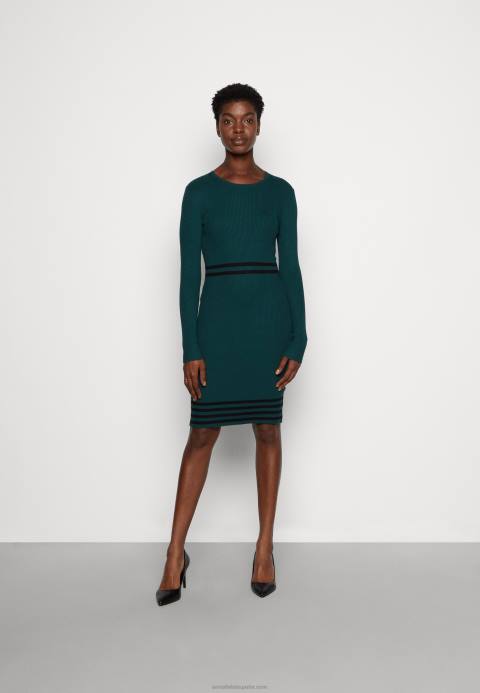 mujer vestido jersey verde oscuro/negro Anna Field 84Z8201
