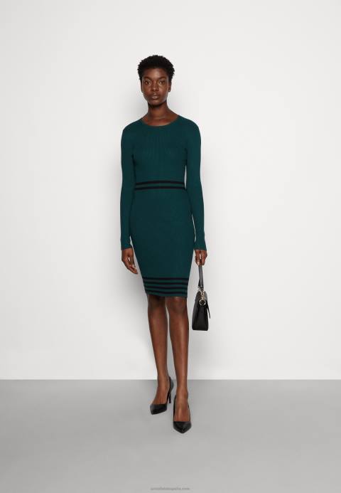 mujer vestido jersey verde oscuro/negro Anna Field 84Z8201