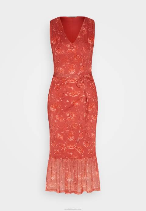 mujer vestido recto beige/rosa/multicolor Anna Field 84Z8212